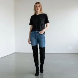 Over the Knee Black Ivanka Trump Black Boots Size 6